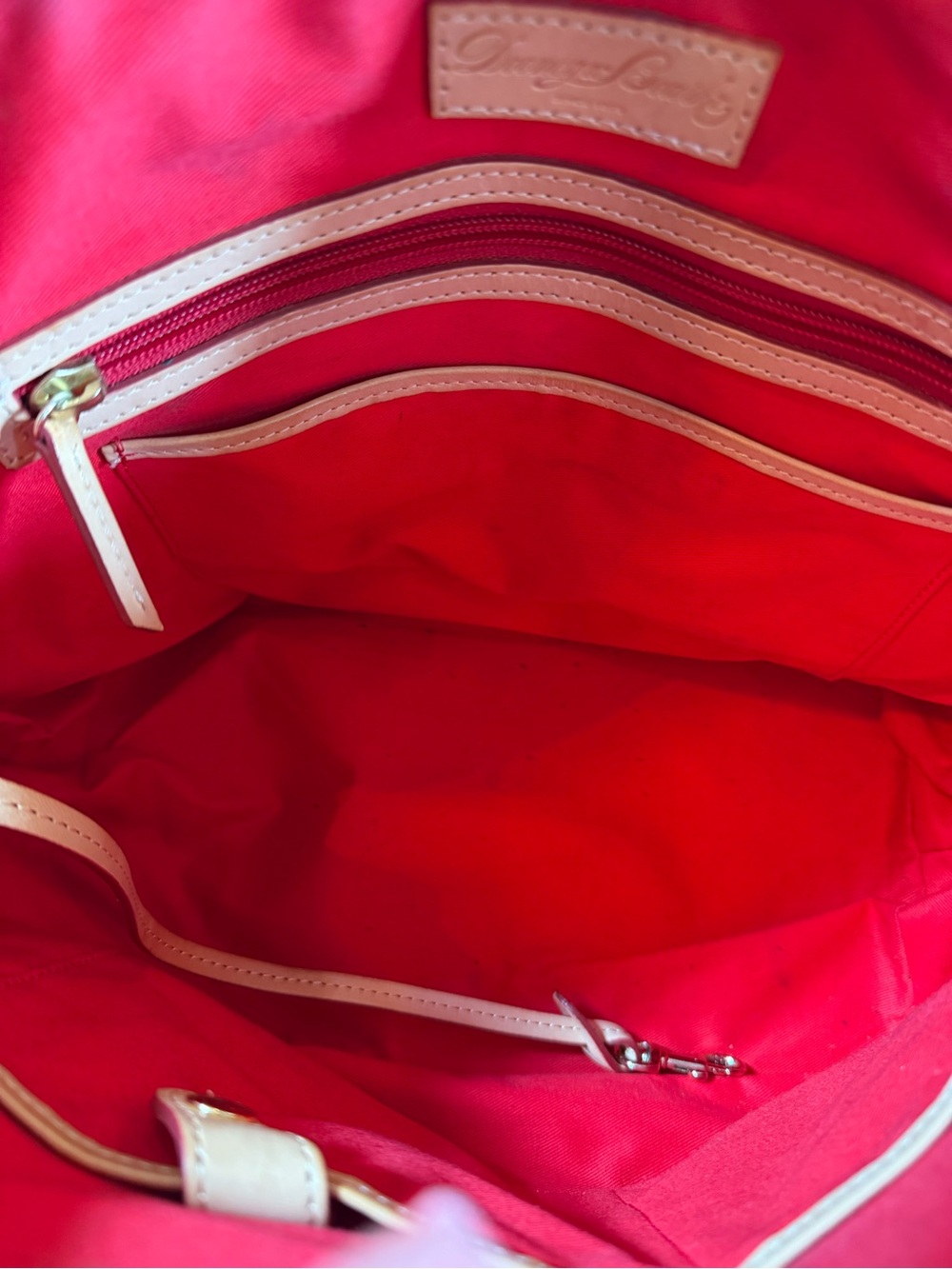 Dooney & Bourke Quilted Nylon Satchel with Leather Trim - Picture 9 of 11
